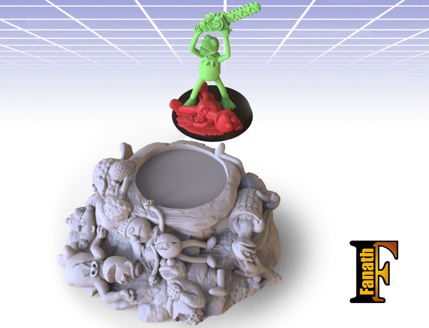 Gus with chainsaw 3D print model_1