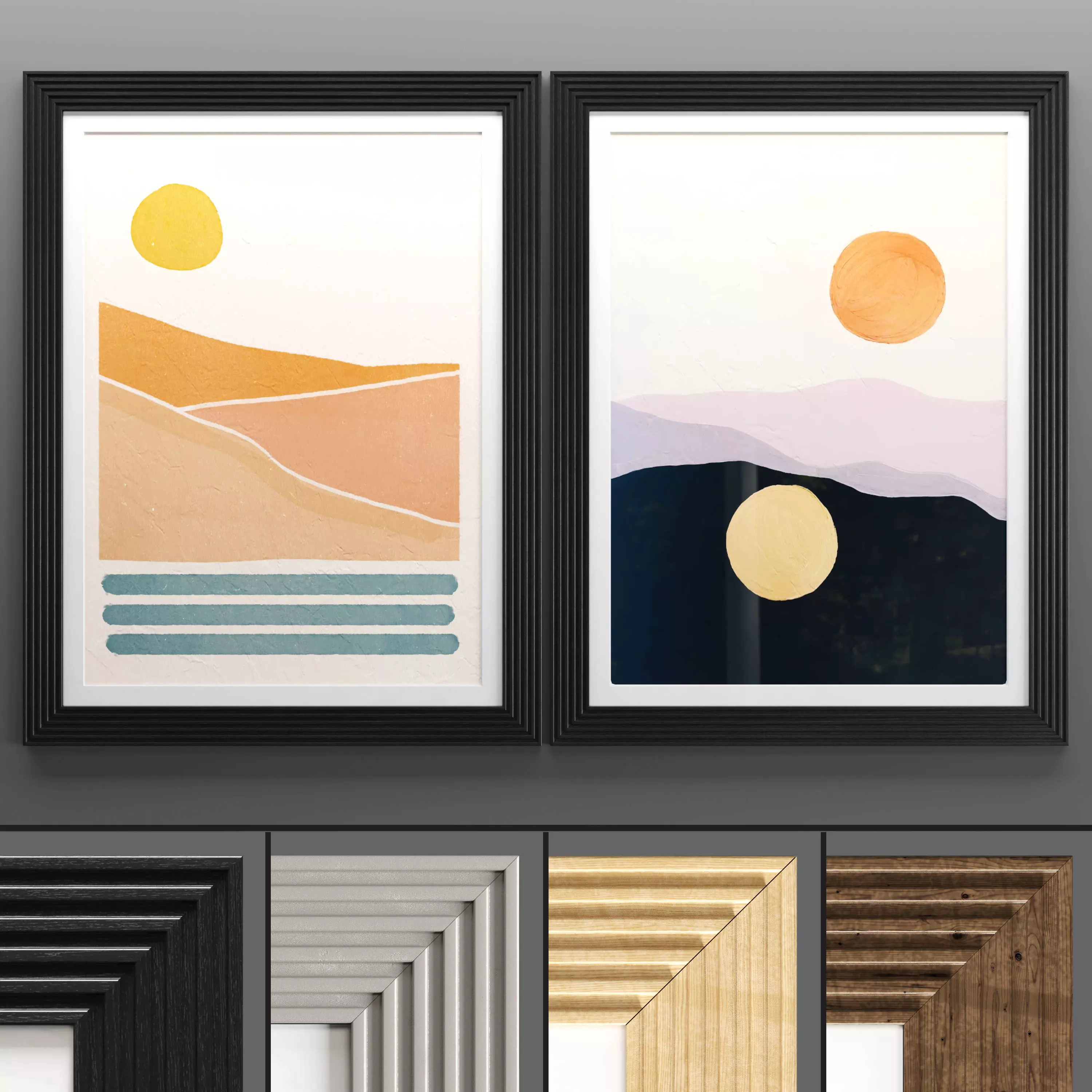 Art Frame 593 Low-poly 3D model_0