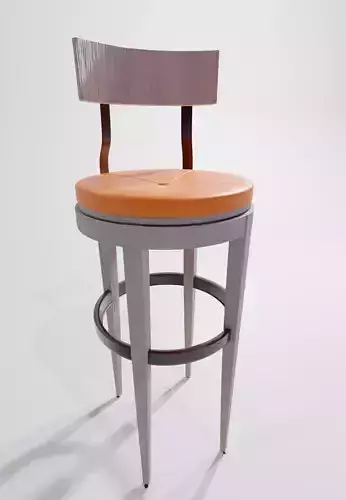 stools bar stool with orange seat