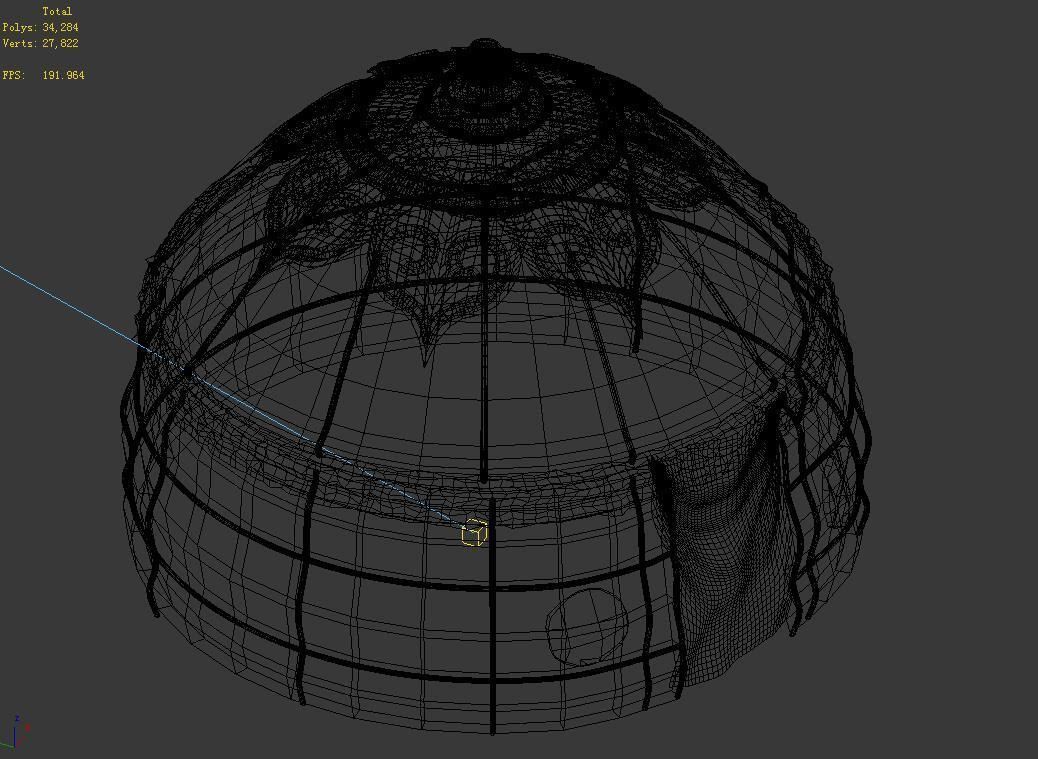 Mongolia-Military-Green Tent 13 3D model_3