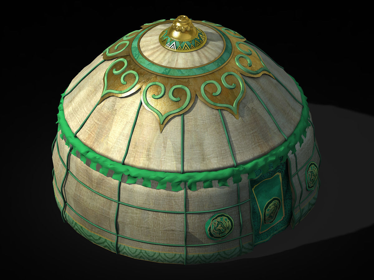 Mongolia-Military-Green Tent 13 3D model_1