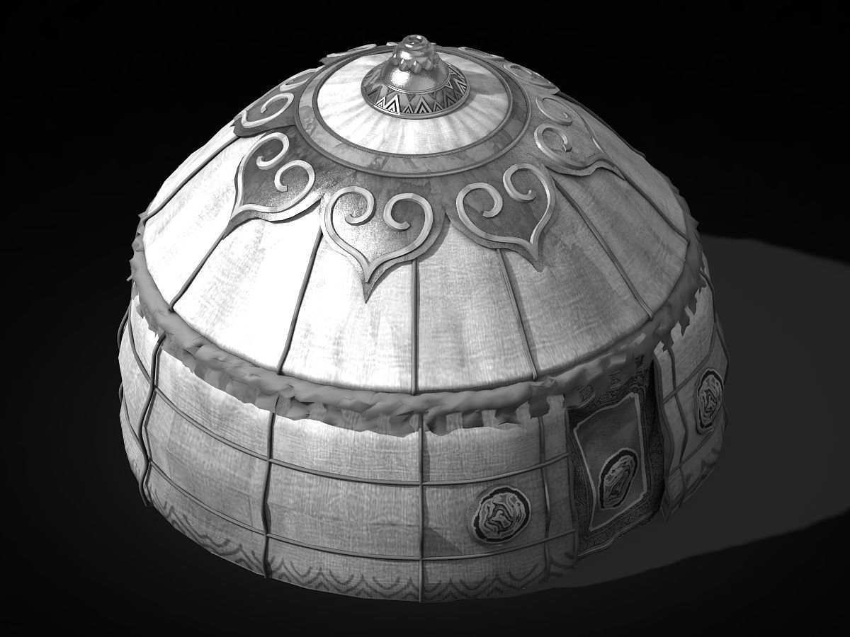 Mongolia-Military-Green Tent 13 3D model_2