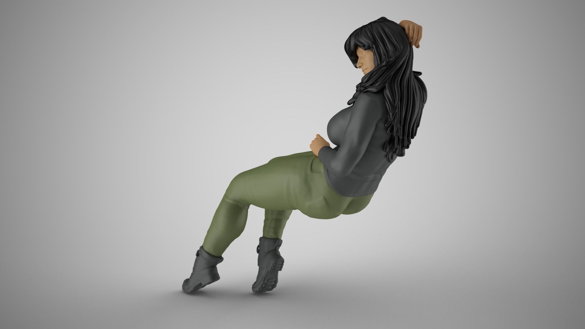 Unchained Woman 3D print model_10