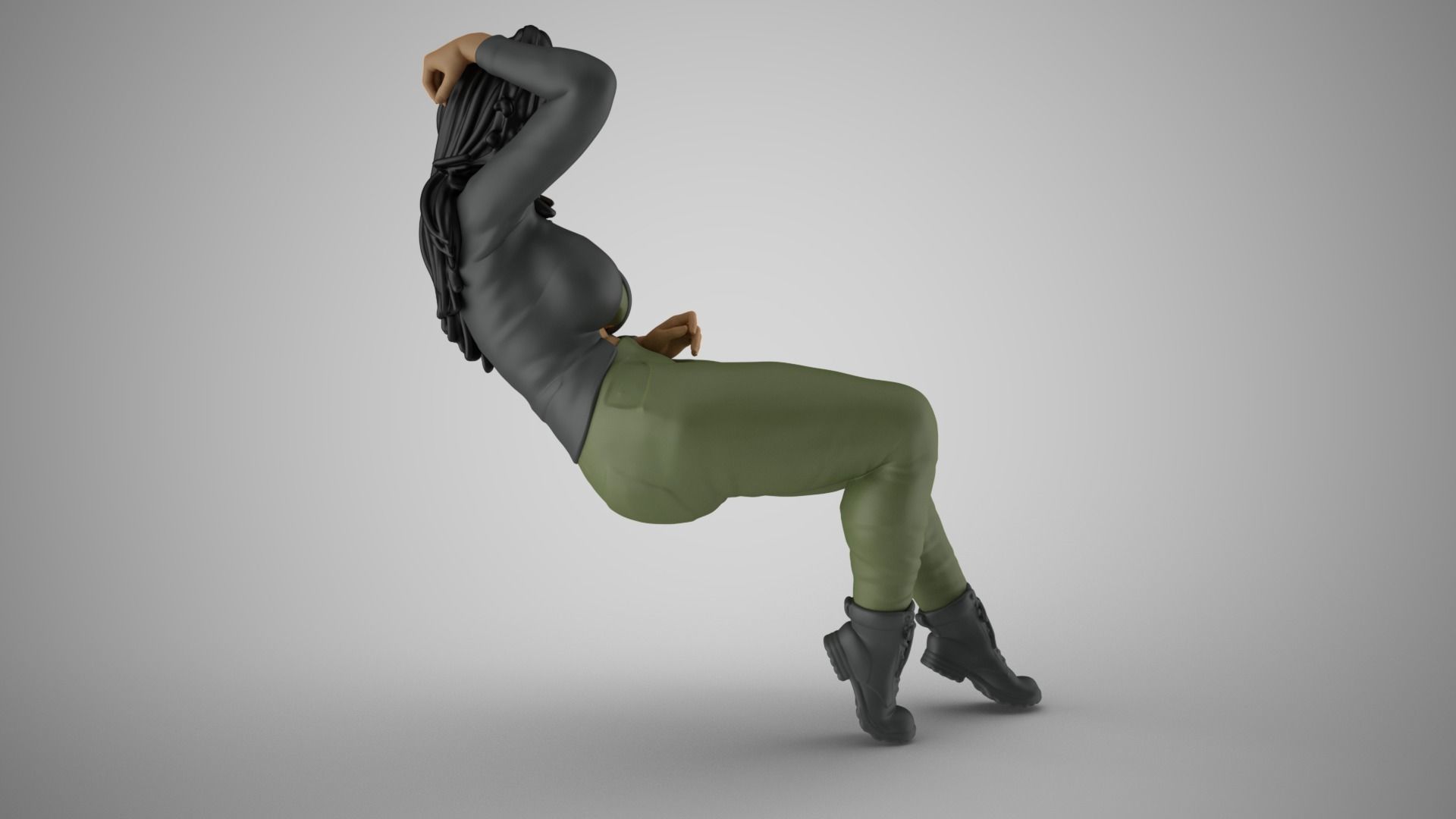 Unchained Woman 3D print model_7