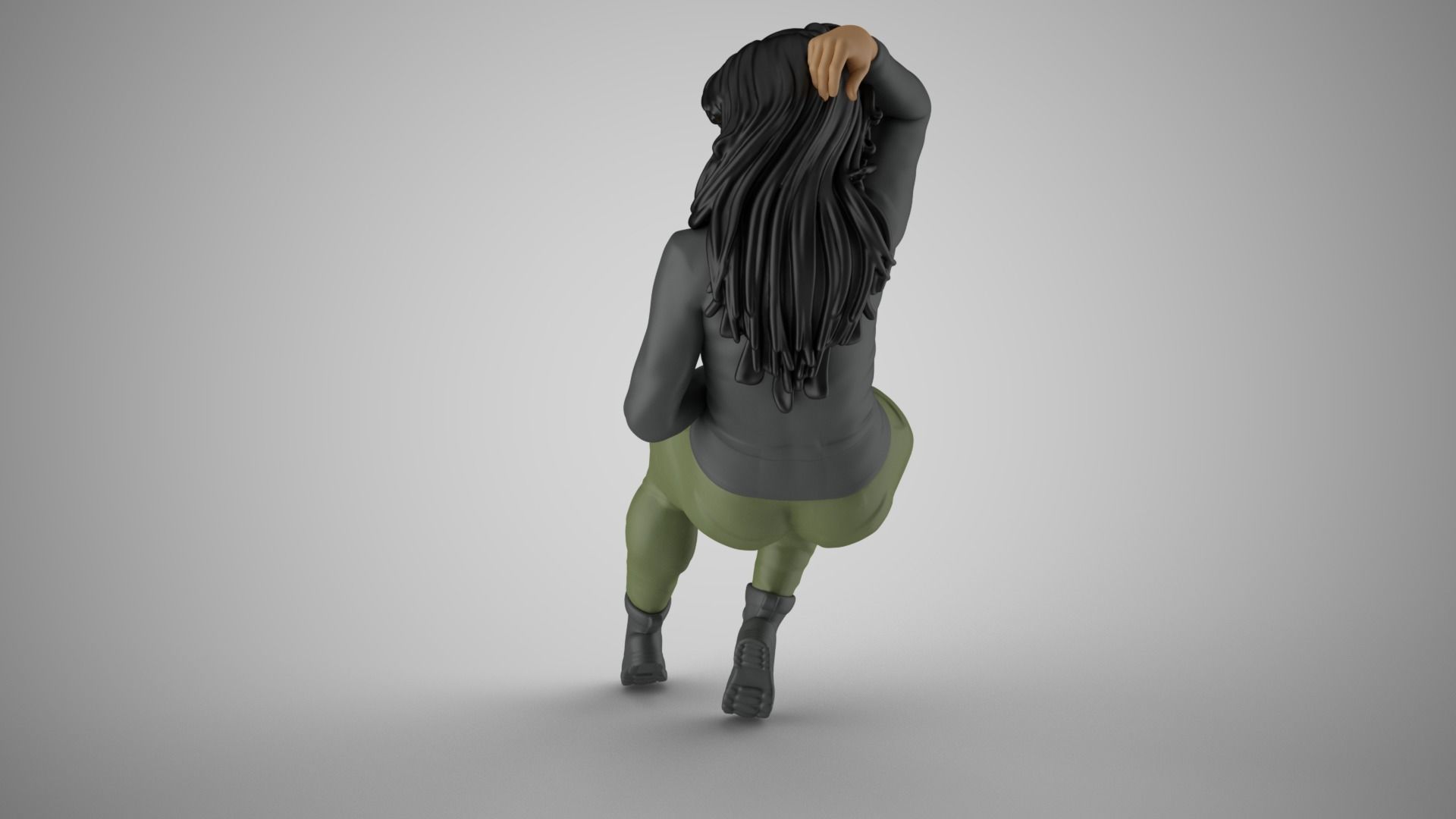 Unchained Woman 3D print model_9