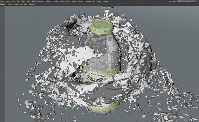 Splash Lemon Animated 3D model 5
