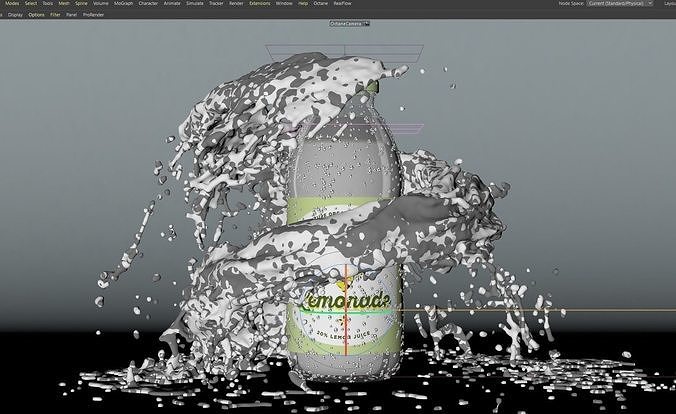 Splash Lemon Animated 3D model 4