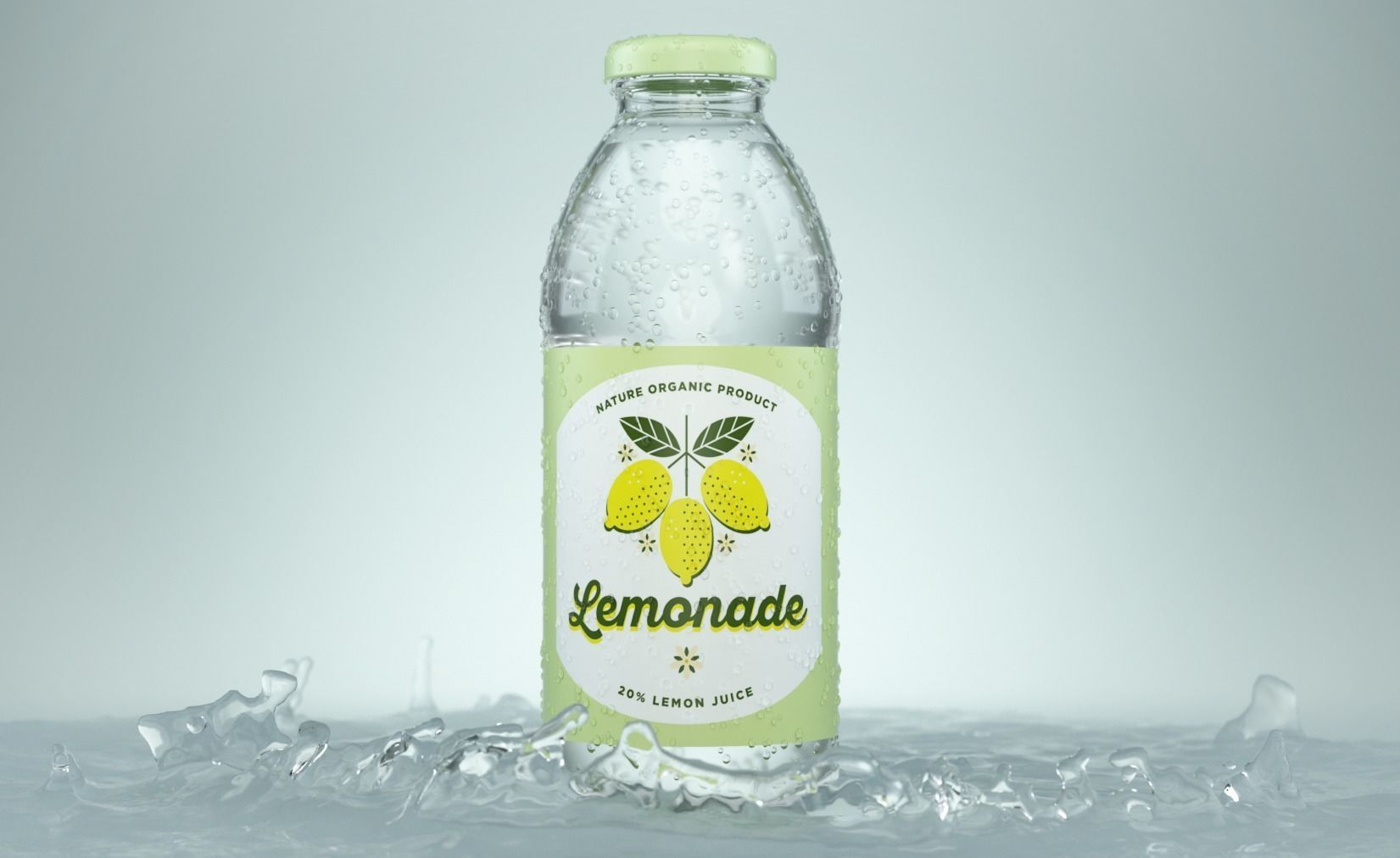 Splash Lemon Animated 3D model_3