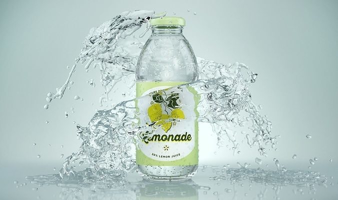 Splash Lemon Animated 3D model 2