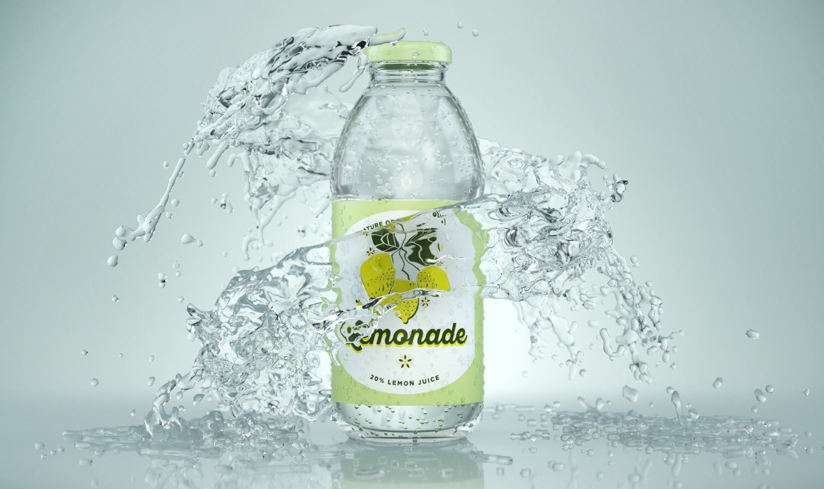 Splash Lemon Animated 3D model_2