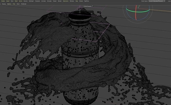 Splash Lemon Animated 3D model 6