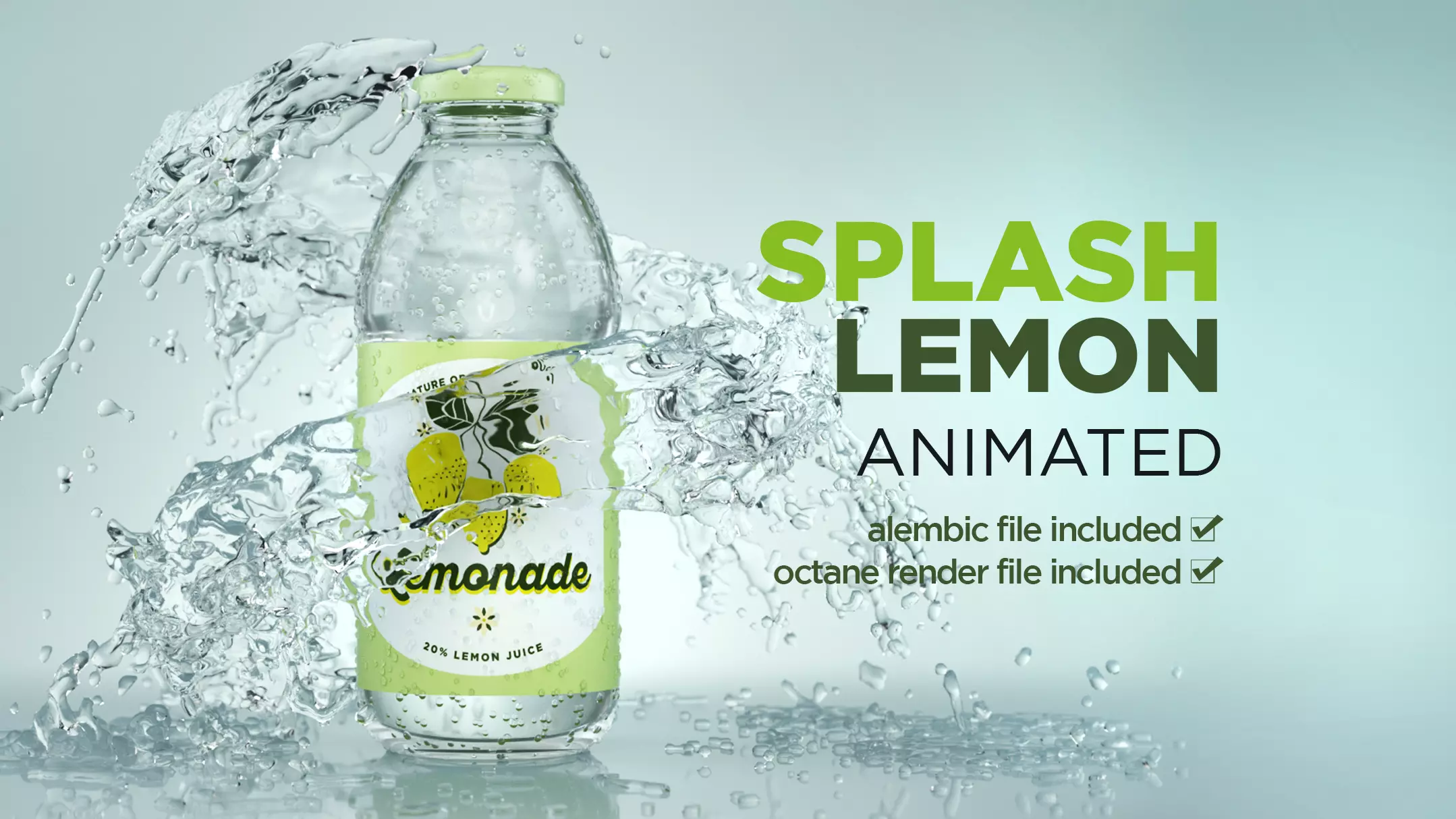 Splash Lemon Animated 3D model_0