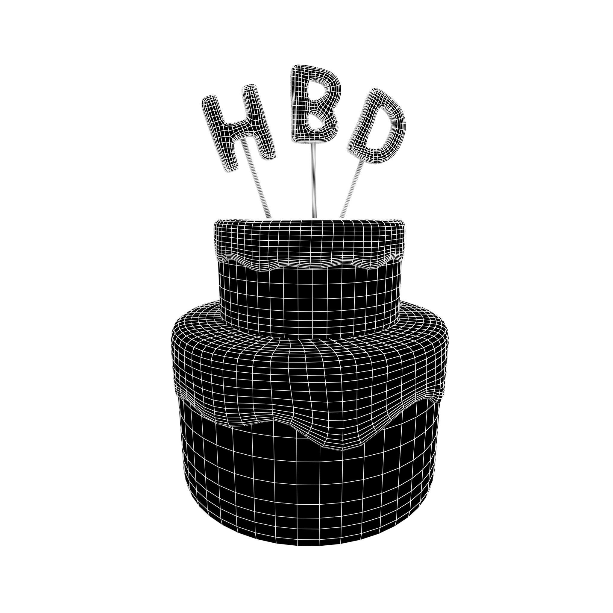 Birthday Cake v1 004 Low-poly 3D model_6