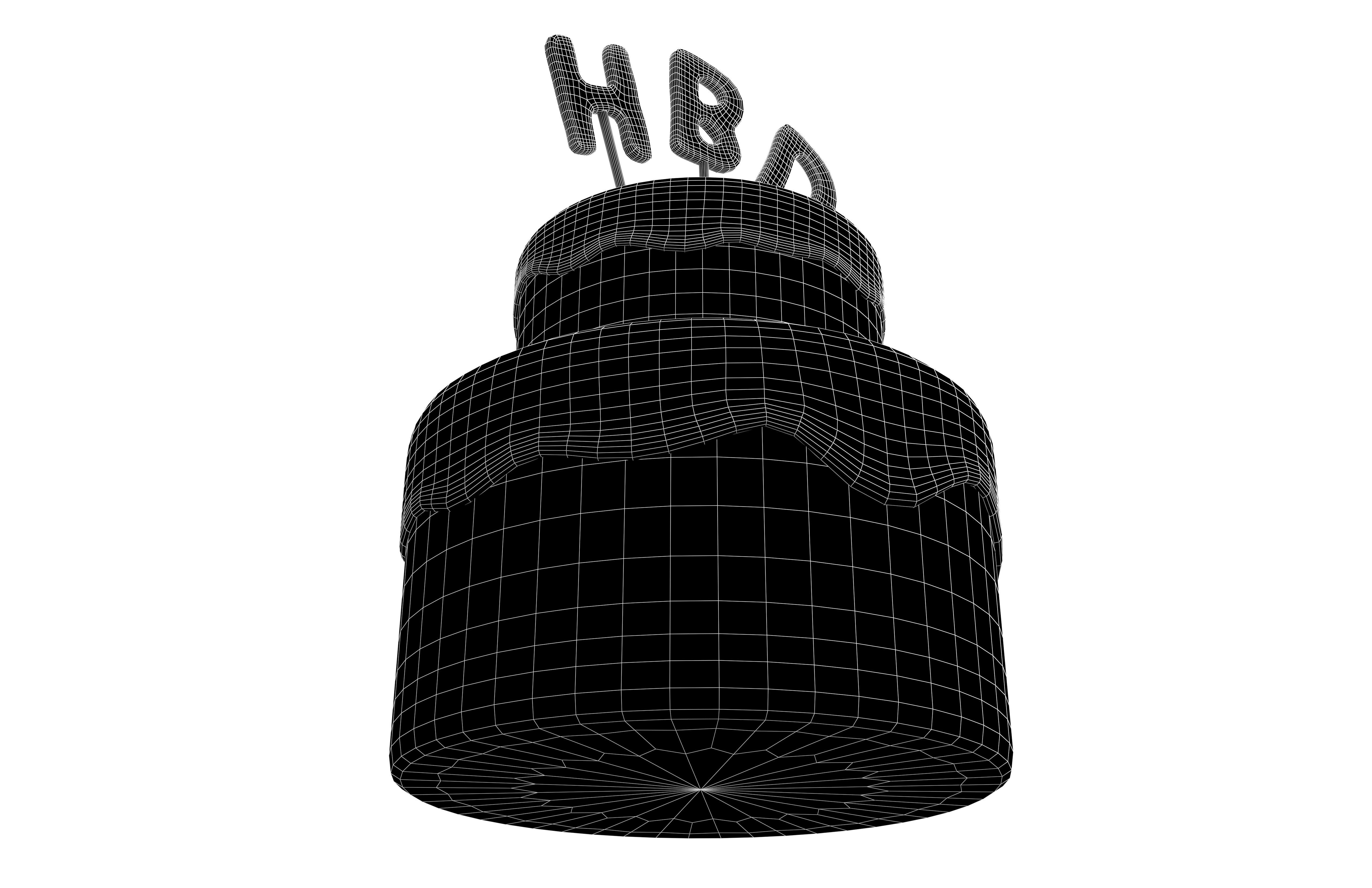 Birthday Cake v1 004 Low-poly 3D model_8