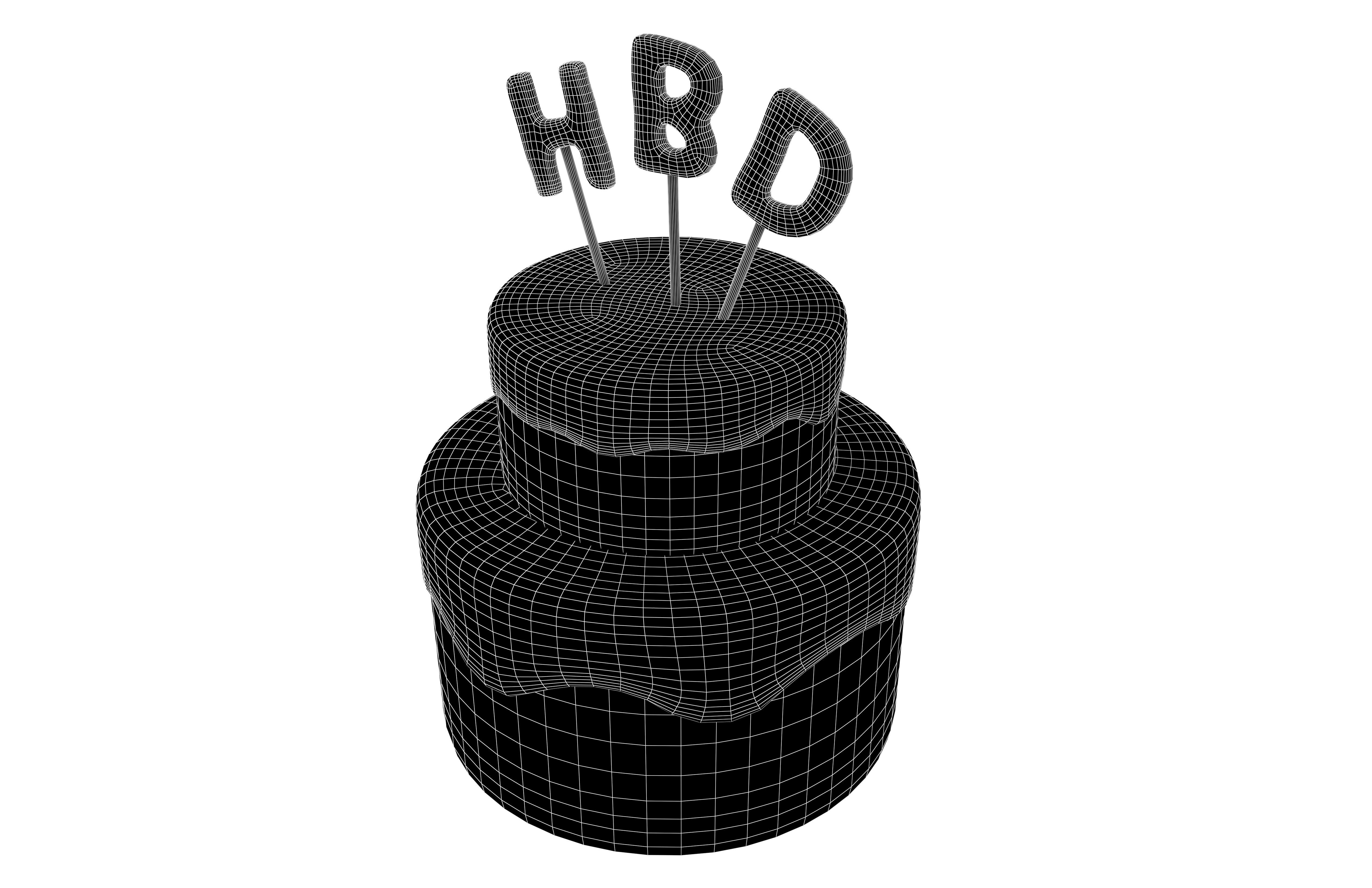Birthday Cake v1 007 Low-poly 3D model_7