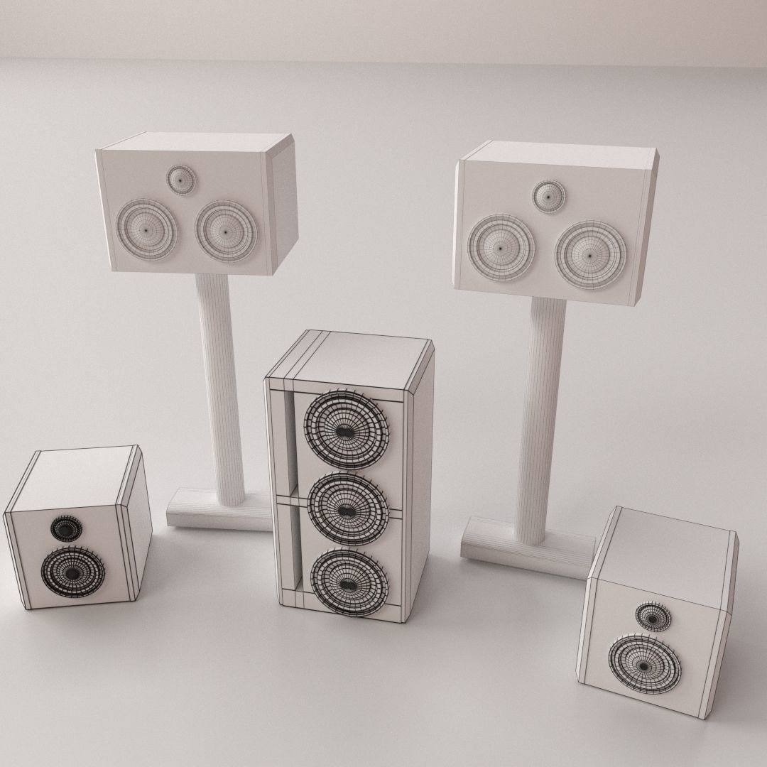 Home Cinema Set 3D model_4