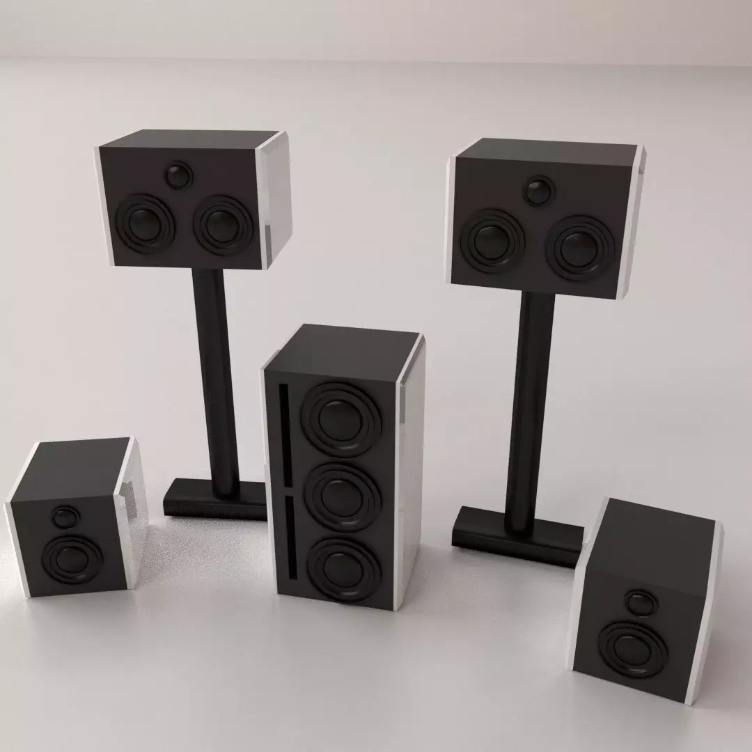 Home Cinema Set 3D model_0