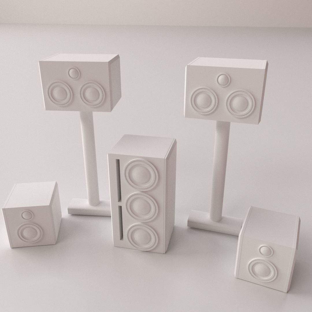 Home Cinema Set 3D model_3