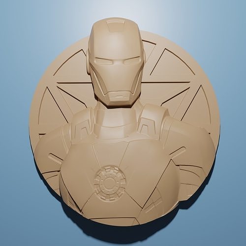 Ironman artcam aspire relief in stl format 3D for CNC Router  3D print model