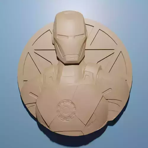 Ironman artcam aspire relief in stl format 3D for CNC Router  3D print model