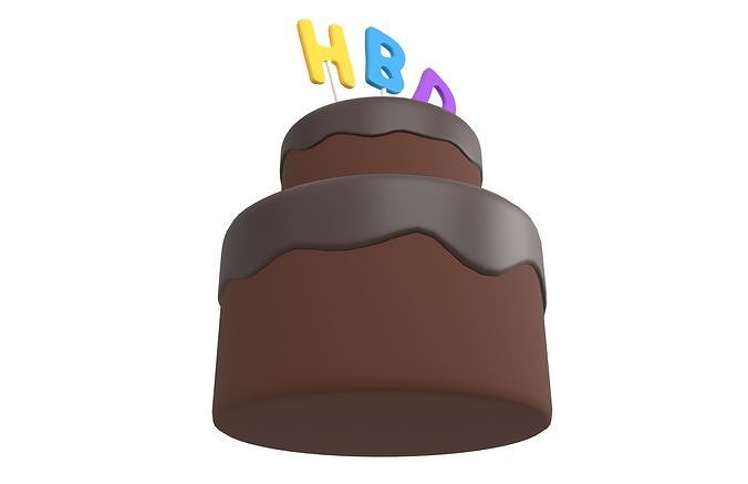 Birthday Cake V1 Pack 01 Low-poly 3D model 5