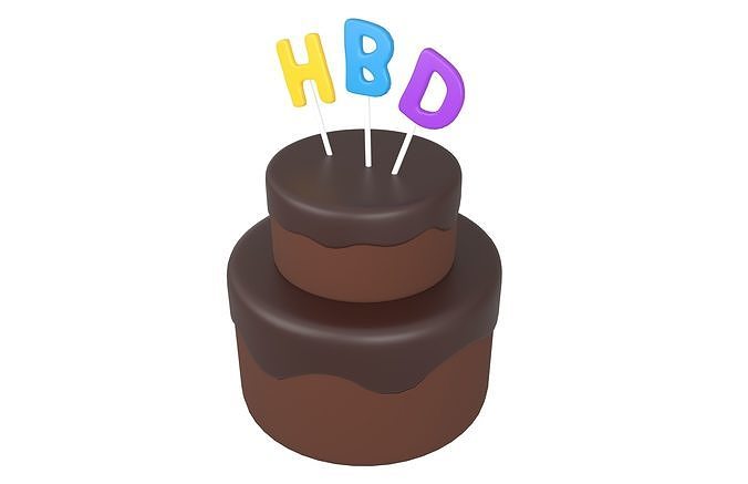 Birthday Cake V1 Pack 01 Low-poly 3D model 4