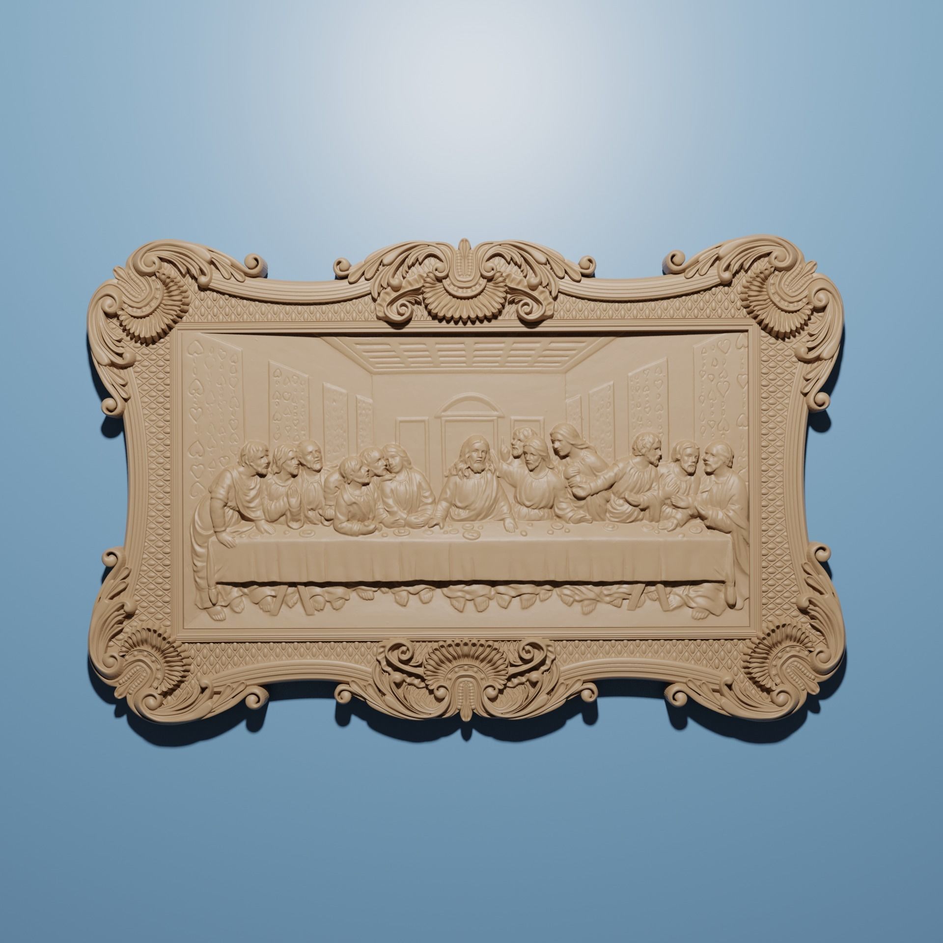 The Last Supper relief 50 Surprise Gift stl 3D CNC Router 3D print model_2