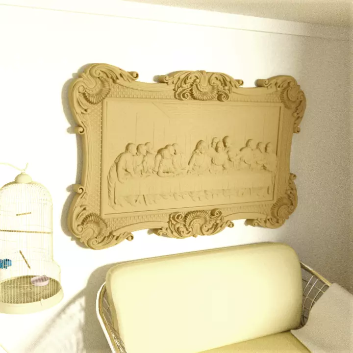 The Last Supper relief 50 Surprise Gift stl 3D CNC Router 3D print model_0