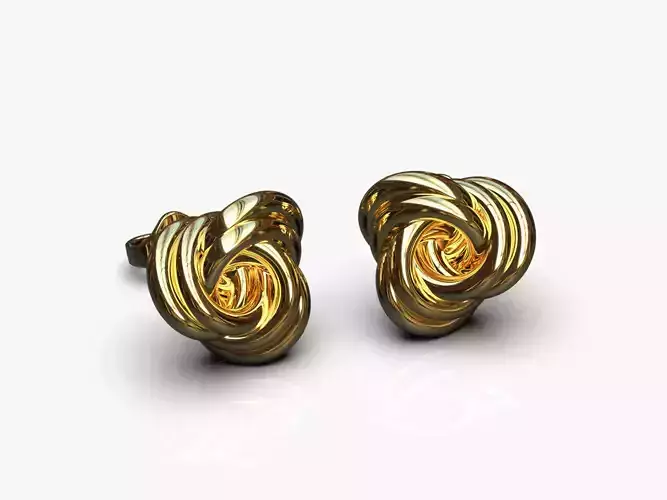 Earrings knot stud