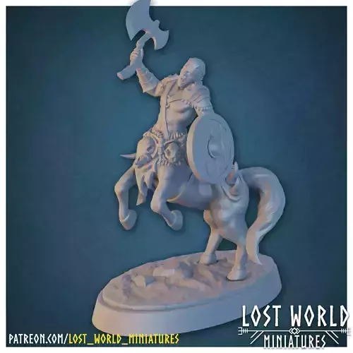 Centaur Miniature Supported- Pose B - 3D Printable 3D print model