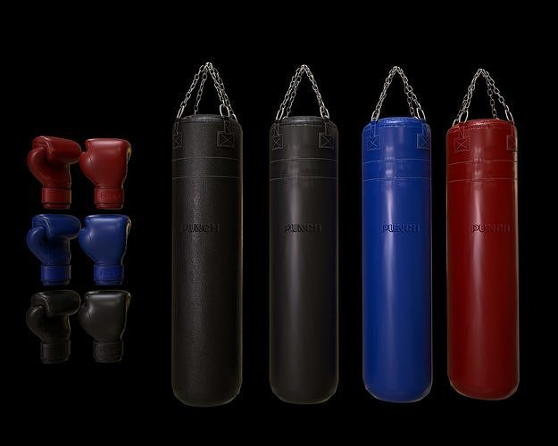PUNCH Boxing Package Low-poly 3D model