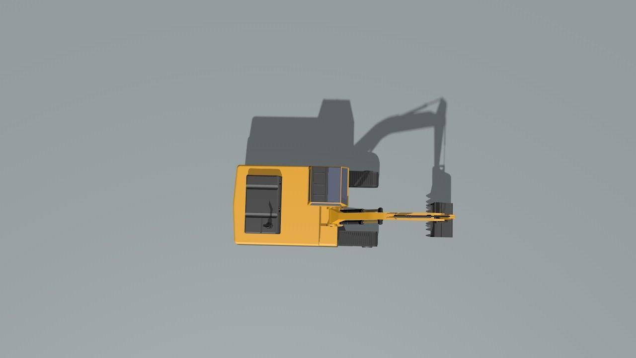 set of construction machines Low-poly 3D model_27