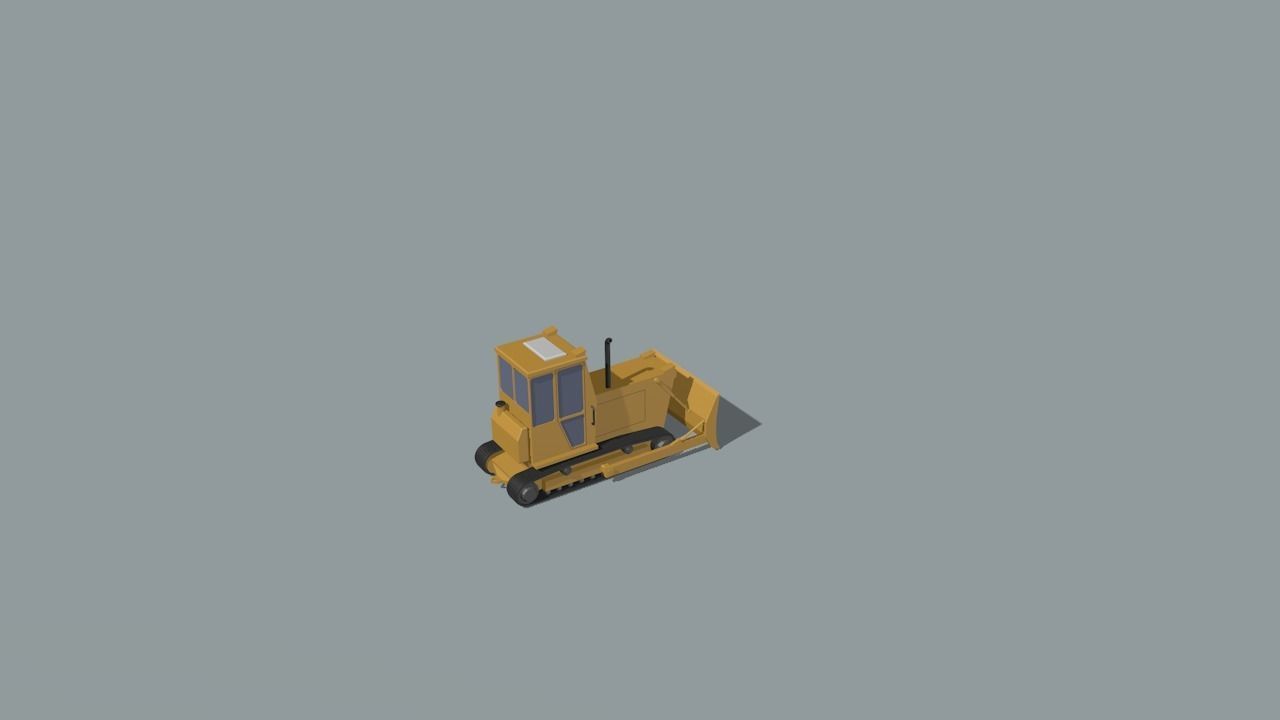 set of construction machines Low-poly 3D model_41