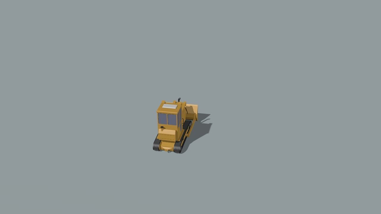 set of construction machines Low-poly 3D model_39