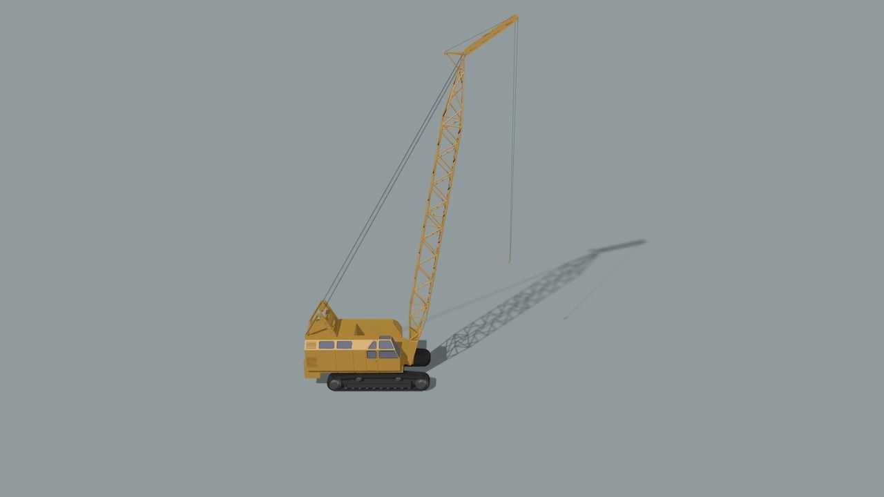 set of construction machines Low-poly 3D model_4