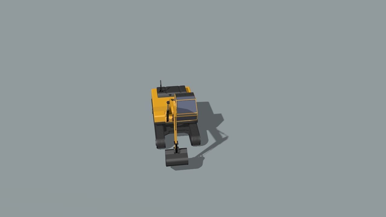 set of construction machines Low-poly 3D model_24