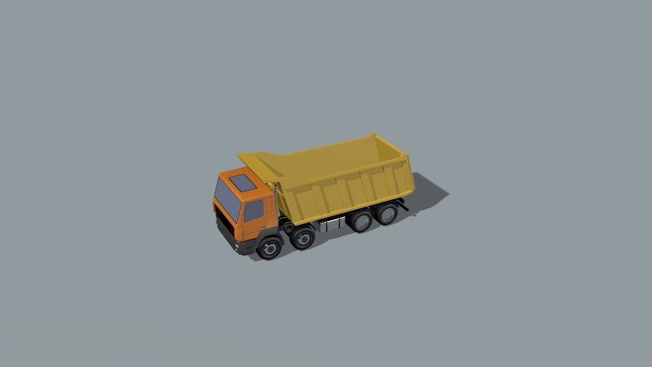 set of construction machines Low-poly 3D model_55