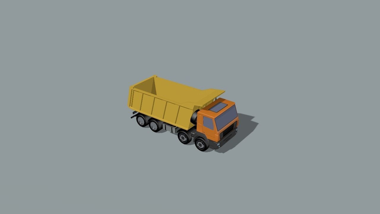 set of construction machines Low-poly 3D model_66