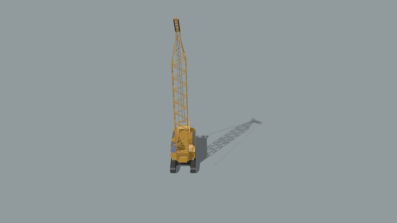 set of construction machines Low-poly 3D model_5