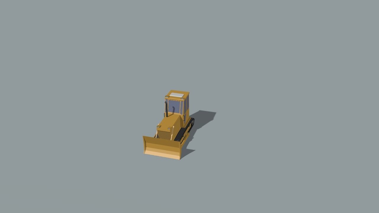set of construction machines Low-poly 3D model_49