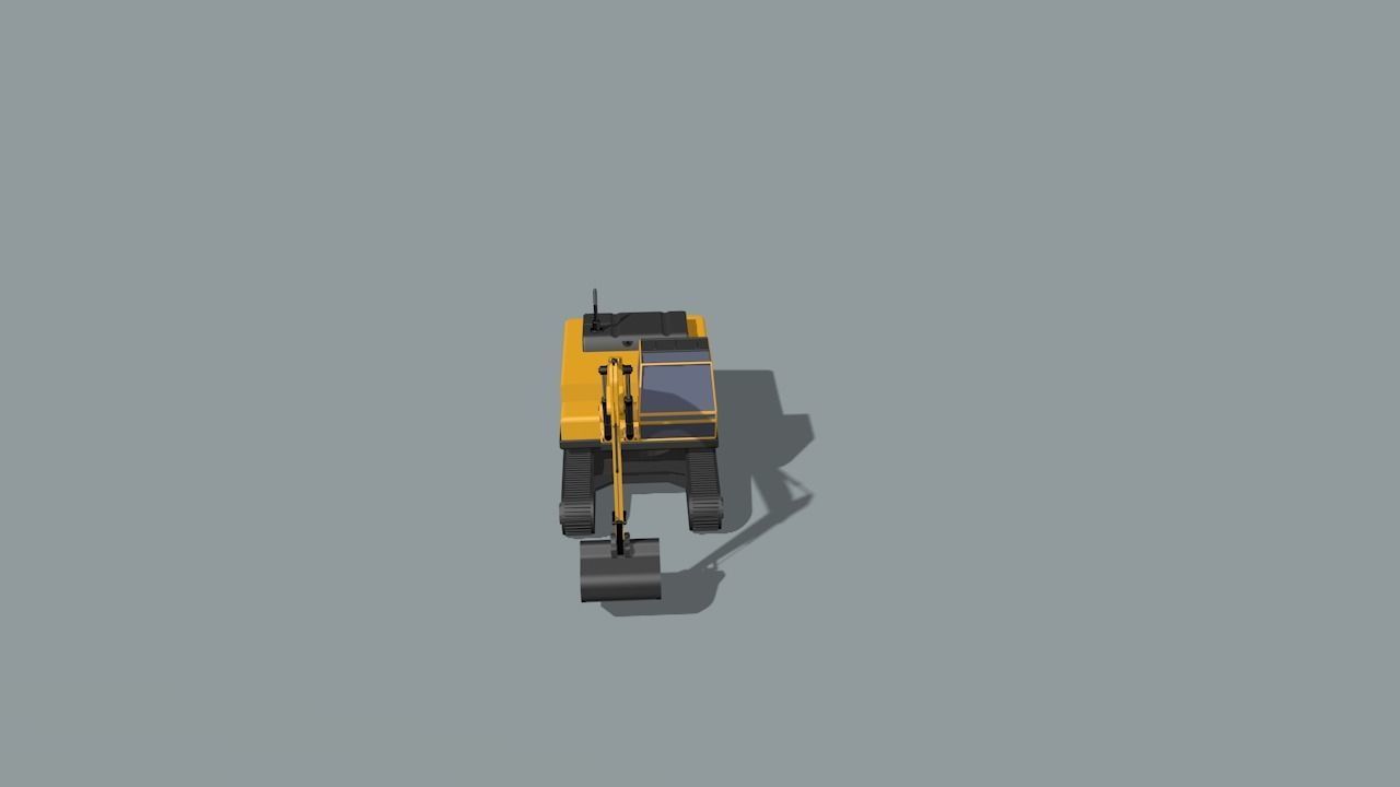 set of construction machines Low-poly 3D model_25