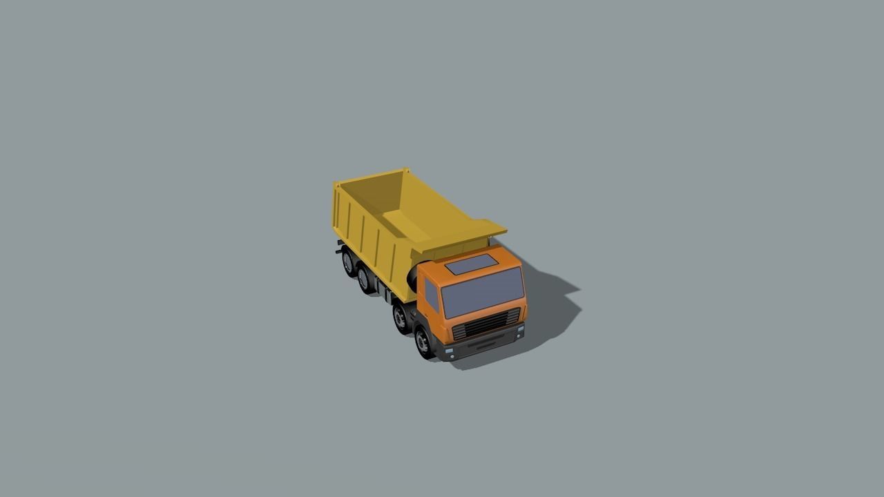 set of construction machines Low-poly 3D model_67