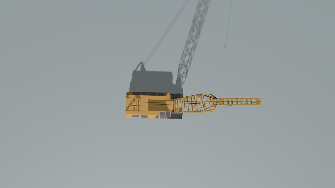 set of construction machines Low-poly 3D model_8