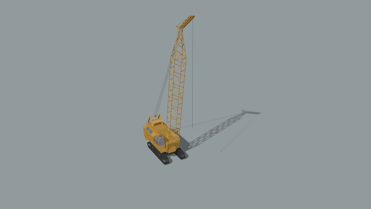 set of construction machines Low-poly 3D model_6