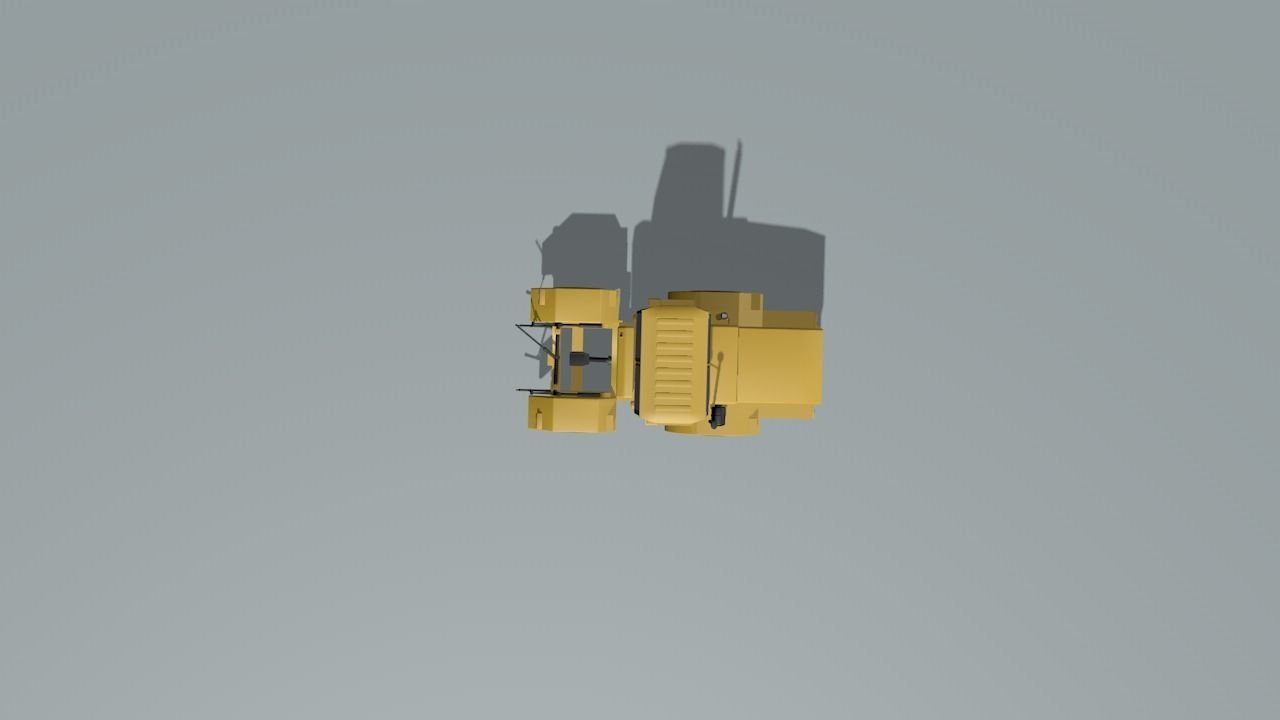 set of construction machines Low-poly 3D model_89