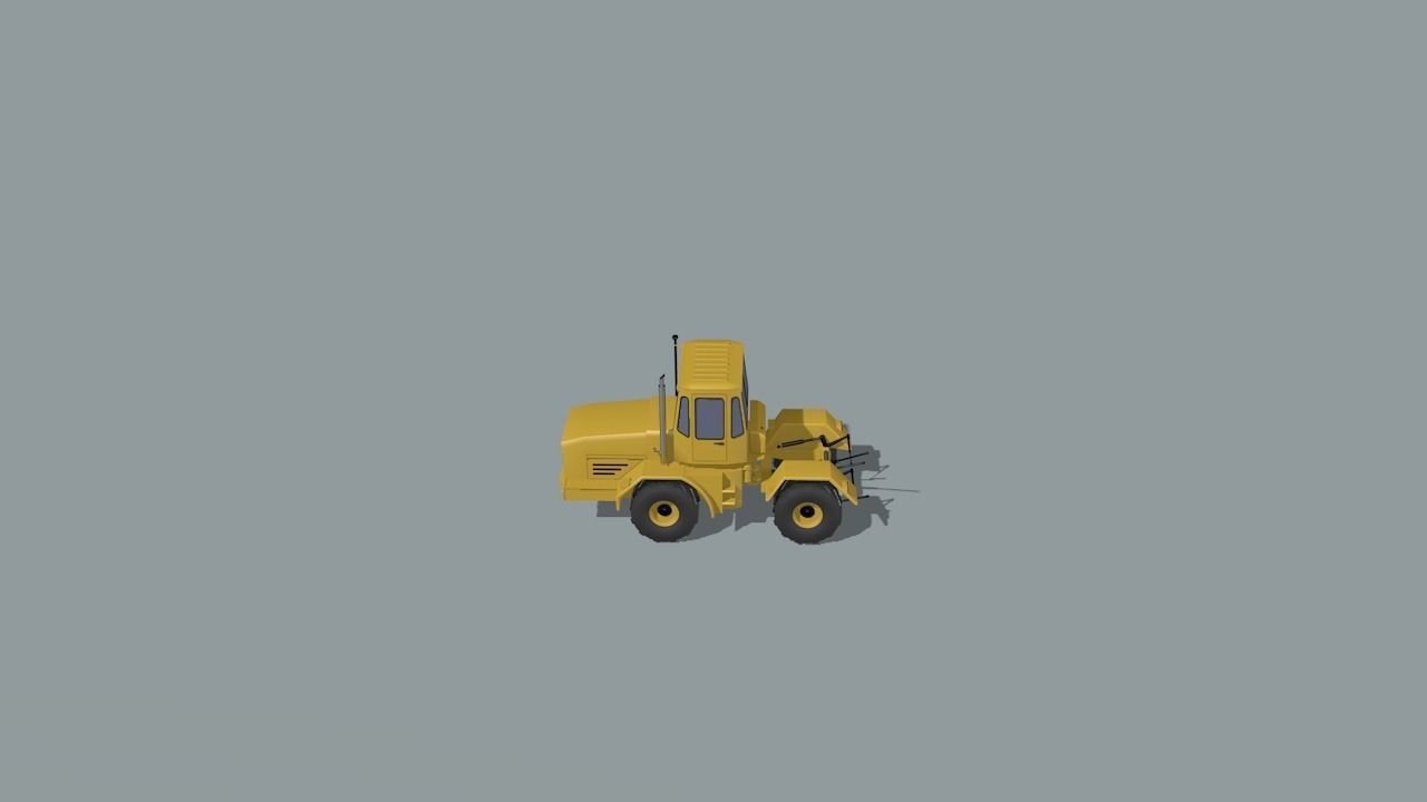 set of construction machines Low-poly 3D model_79