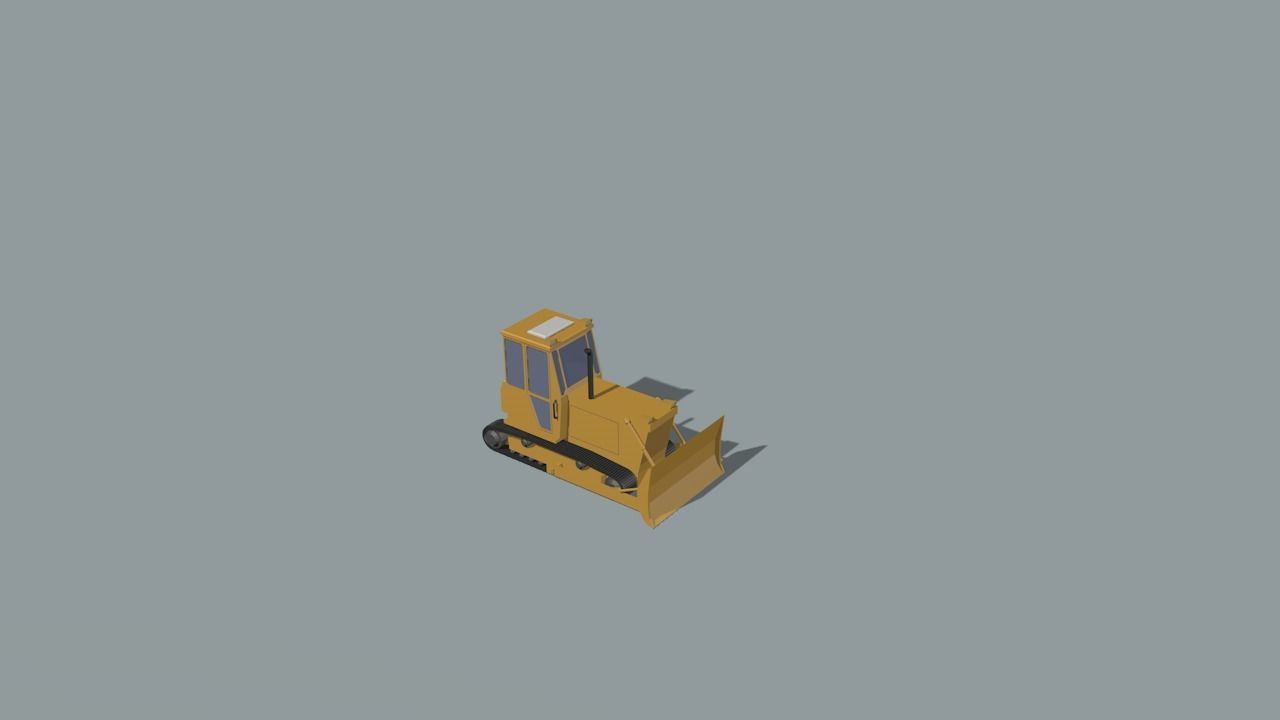 set of construction machines Low-poly 3D model_45