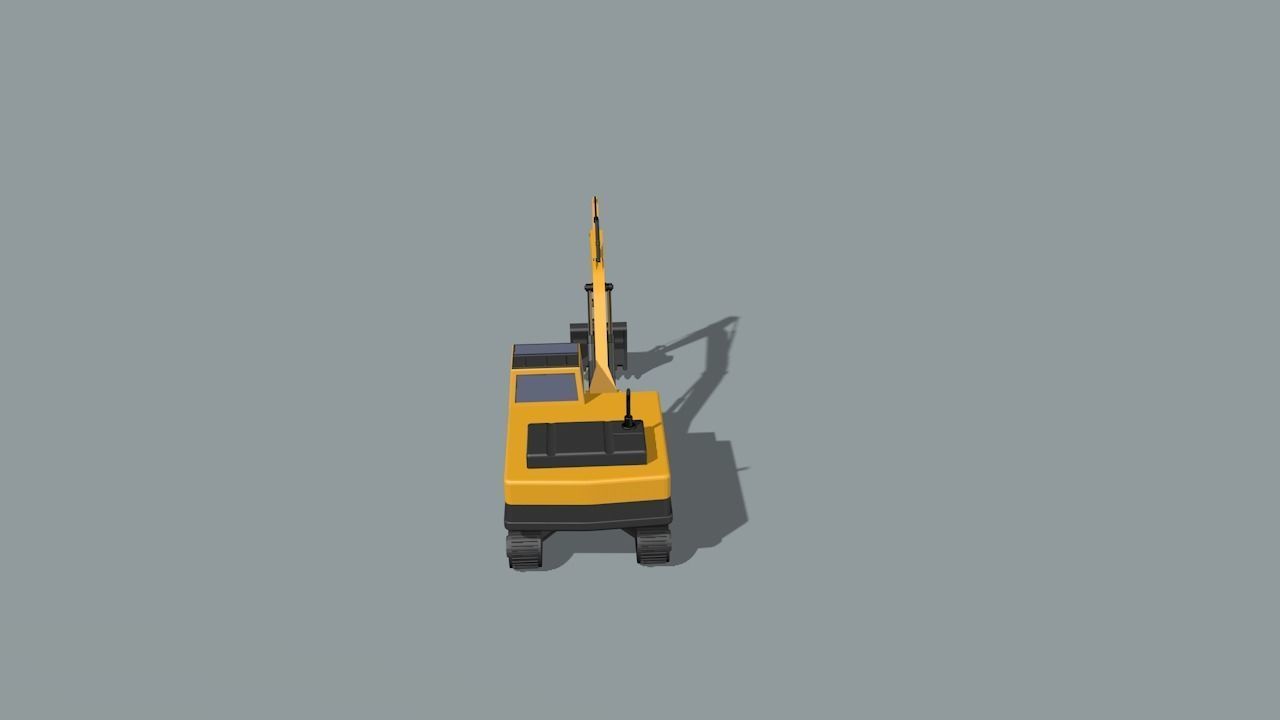 set of construction machines Low-poly 3D model_16