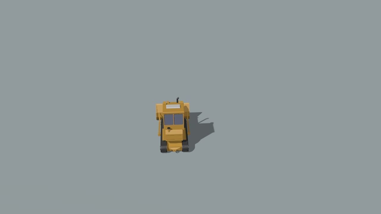 set of construction machines Low-poly 3D model_38