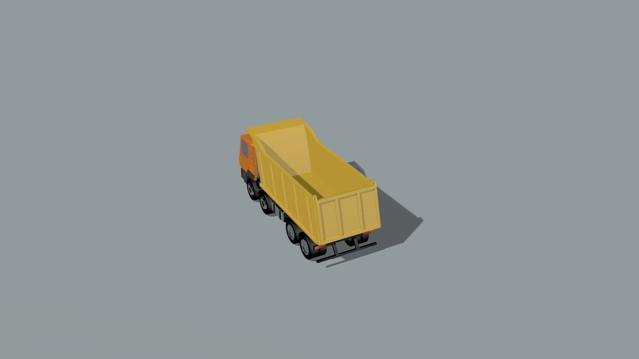 set of construction machines Low-poly 3D model_58